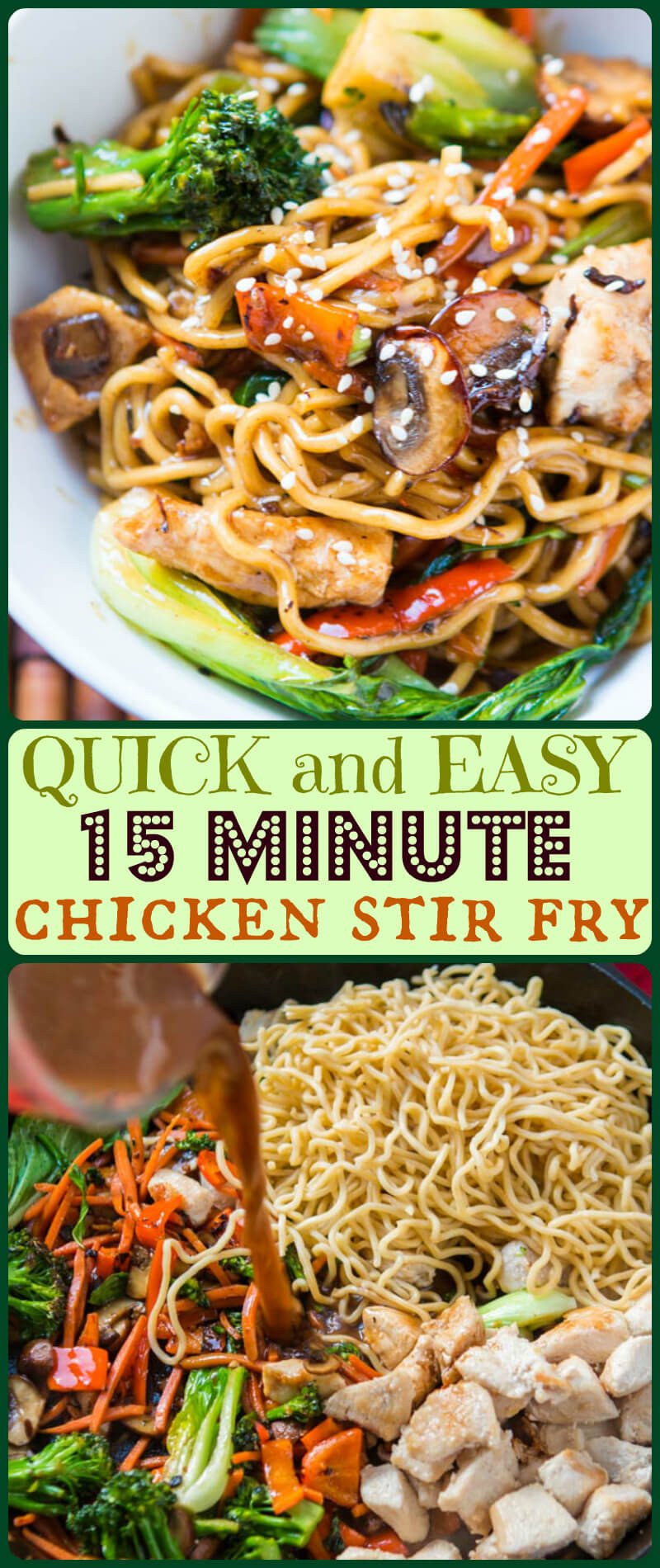 Only got 15 minutes to whip together a fresh and yummy dinner? Try our quick and easy 15 minute chicken stir fry and ditch the grilled cheese. ohsweetbasil.com